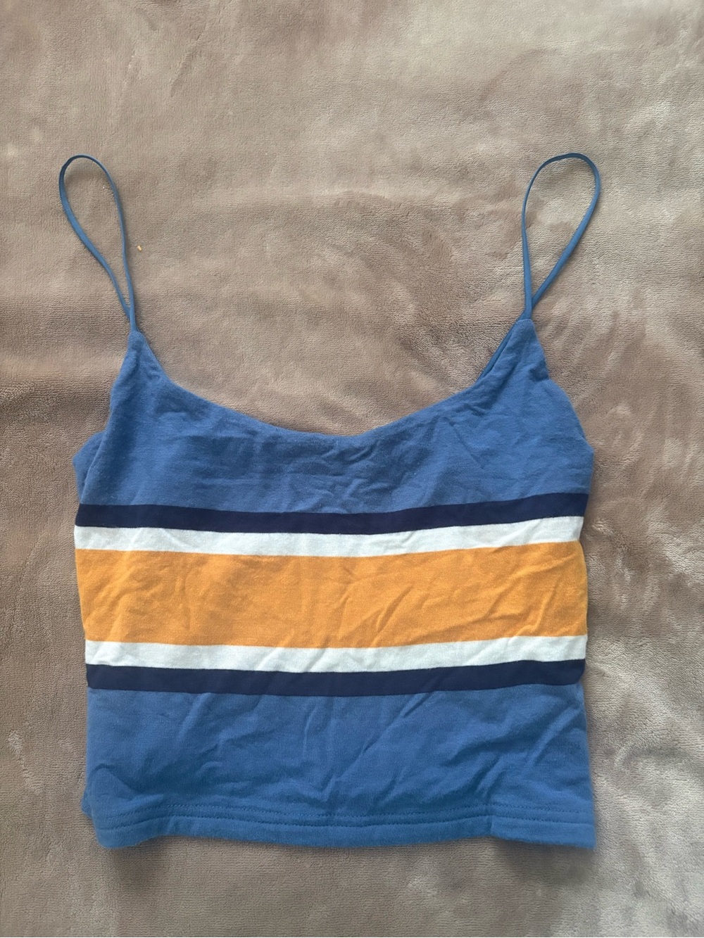 PacSun Blue Striped Tank Cropped